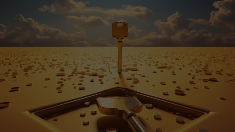 key in the middle of a graphic